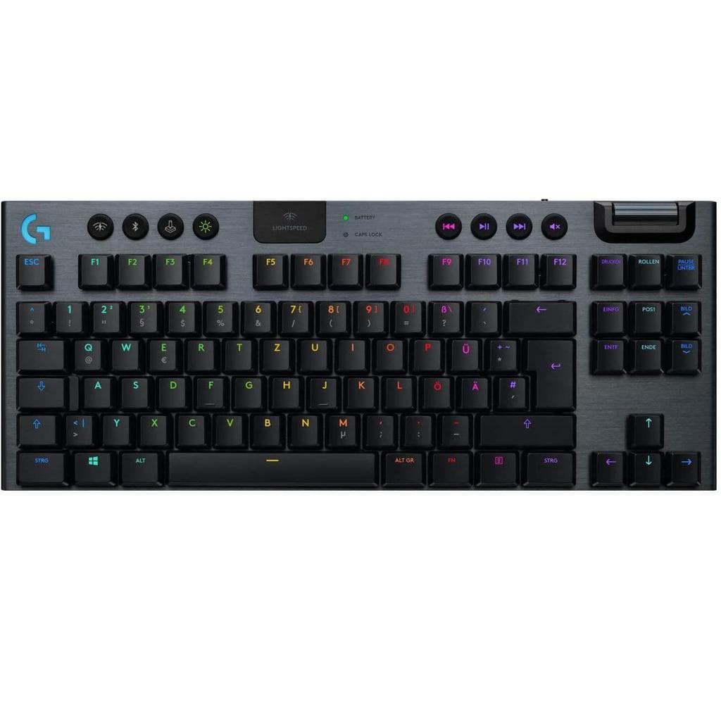 Logitech Tastatur QWERTZ Deutsch Wireless mit Hintergrundbeleuchtung G915 TKL