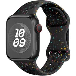 Apple Watch Series 7 (2021) GPS + Cellular 45 mm - Aluminium Mitternacht - Sportarmband Grau