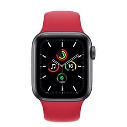 Apple Watch Series SE 1 (2020) GPS 40 mm - Aluminium Space Grau - Sportarmband Rot