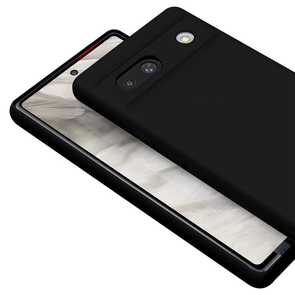 Hülle Google Pixel 7a und 2 schutzfolien - Silikon - Schwarz