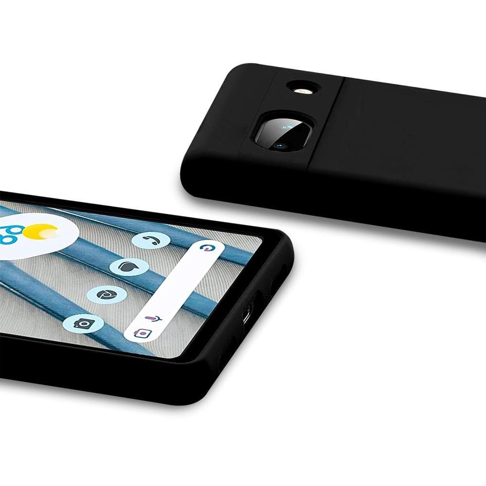 Hülle Google Pixel 7a und 2 schutzfolien - Silikon - Schwarz