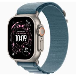 Apple Watch (2025) GPS + Cellular 49 mm - Titan Natur - Alpine loop Blau
