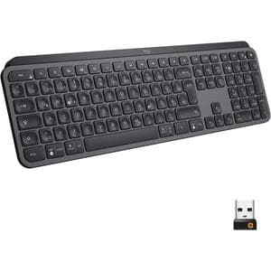 Logitech Tastatur QWERTZ Deutsch Wireless mit Hintergrundbeleuchtung MX Keys Advanced