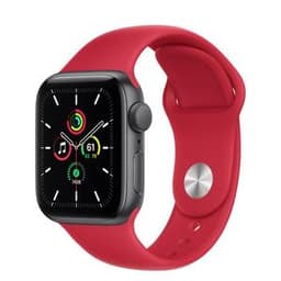 Apple Watch (Series 5) 2019 GPS 44 mm - Aluminium Grau - Sportarmband Rot