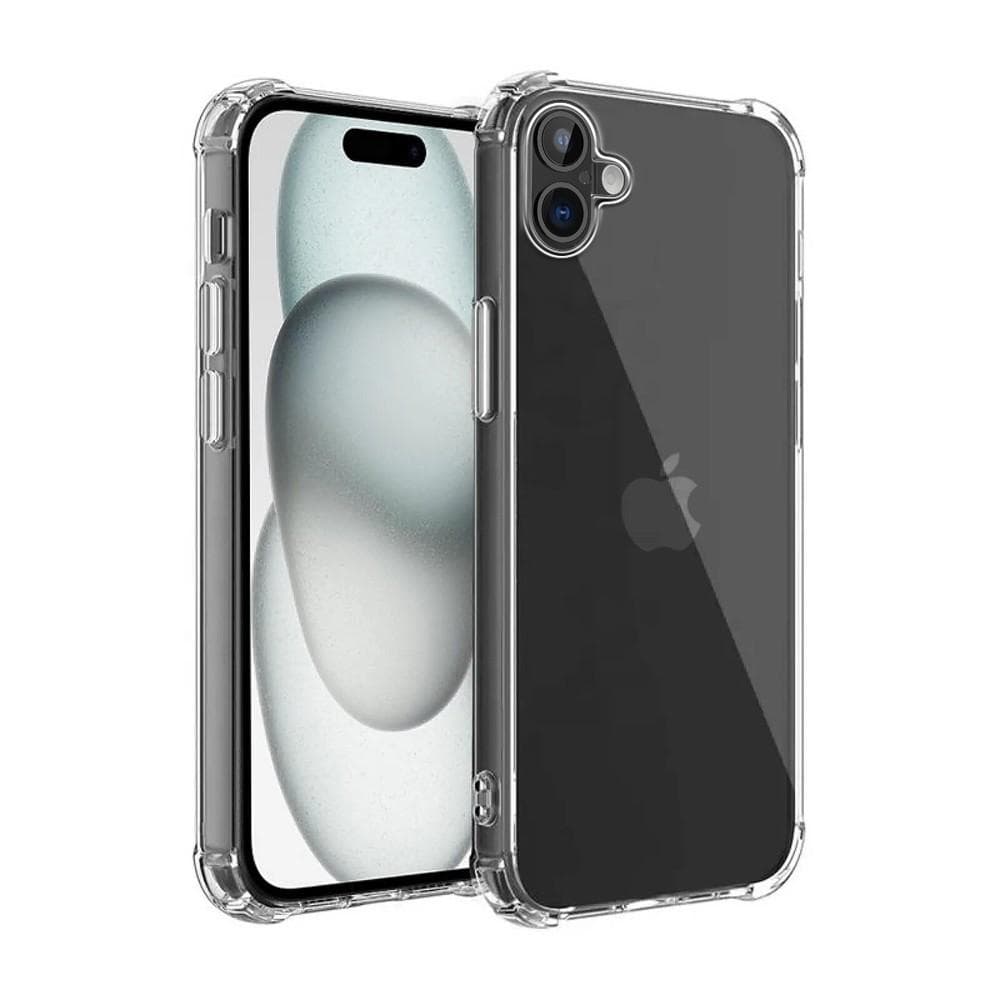 Hülle iPhone 16 Plus und 2 schutzfolien - TPU - Transparent