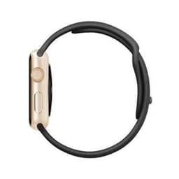 Apple Watch (Series 3) 2017 GPS 38 mm - Aluminium Gold - Sportarmband Schwarz