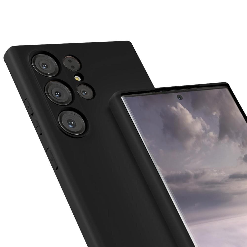 Hülle Galaxy S23 Ultra und 2 schutzfolien - Silikon - Schwarz