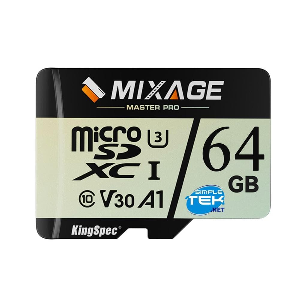 Kingspec 3 x 64GB Master Pro MicroSDXC UHS-1 With SD Adapter USB-Stick