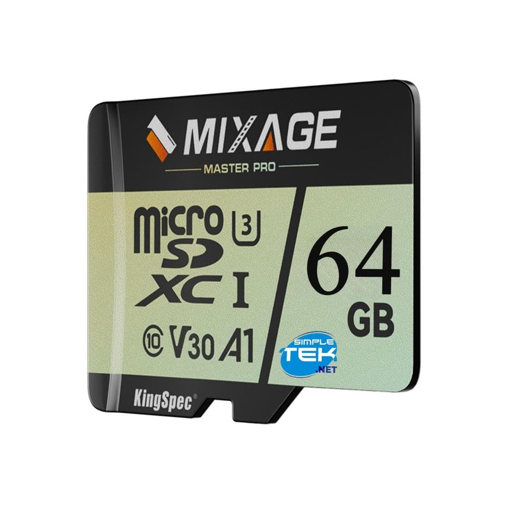 Kingspec 3 x 64GB Master Pro MicroSDXC UHS-1 With SD Adapter USB-Stick