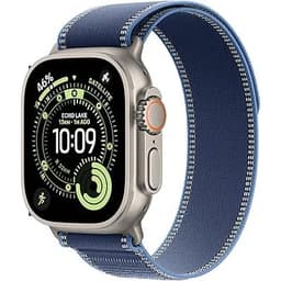 Apple Watch (2025) GPS + Cellular 49 mm - Titan - Trail loop Blau