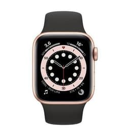 Apple Watch Series 5 (2019) GPS + Cellular 40 mm - Rostfreier Stahl Gold - Sportarmband Schwarz