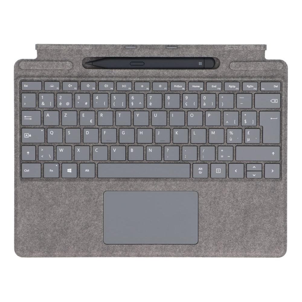 Microsoft Tastatur AZERTY Belgisch Wireless mit Hintergrundbeleuchtung Surface Pro X / 8 / 9 Signature Keyboard + Slim Pen