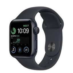 Apple Watch (Series SE) 2022 GPS 44 mm - Aluminium Schwarz - Sportarmband Schwarz