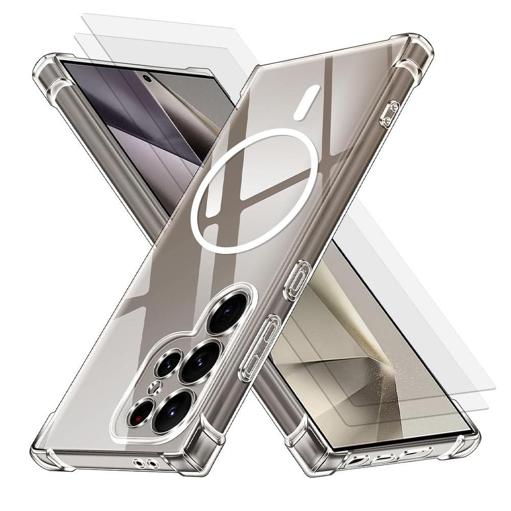 Hülle Galaxy S24 Ultra und 2 schutzfolien - TPU - Transparent