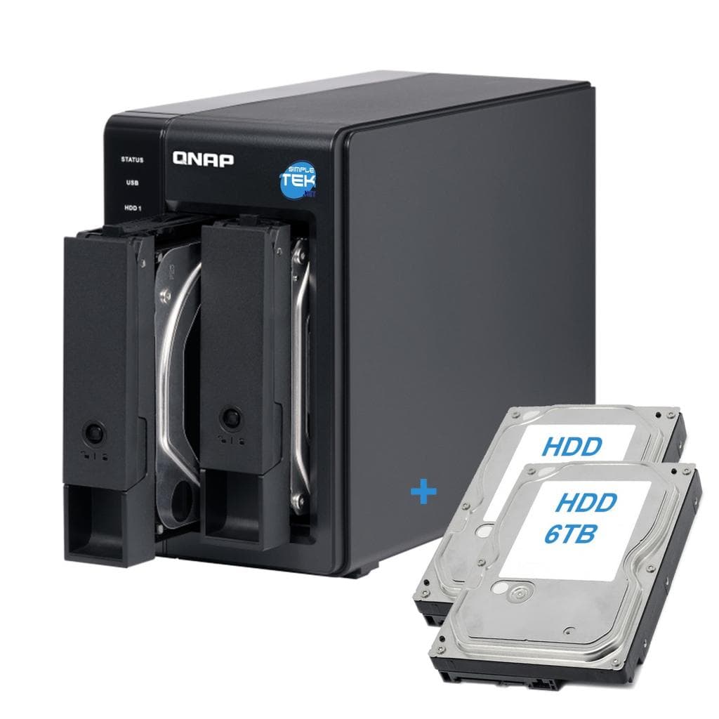 Qnap TR-002 DAS Storage 2-Bay - 12000GB - 0 GB RAM Microprocessor with hardware RAID