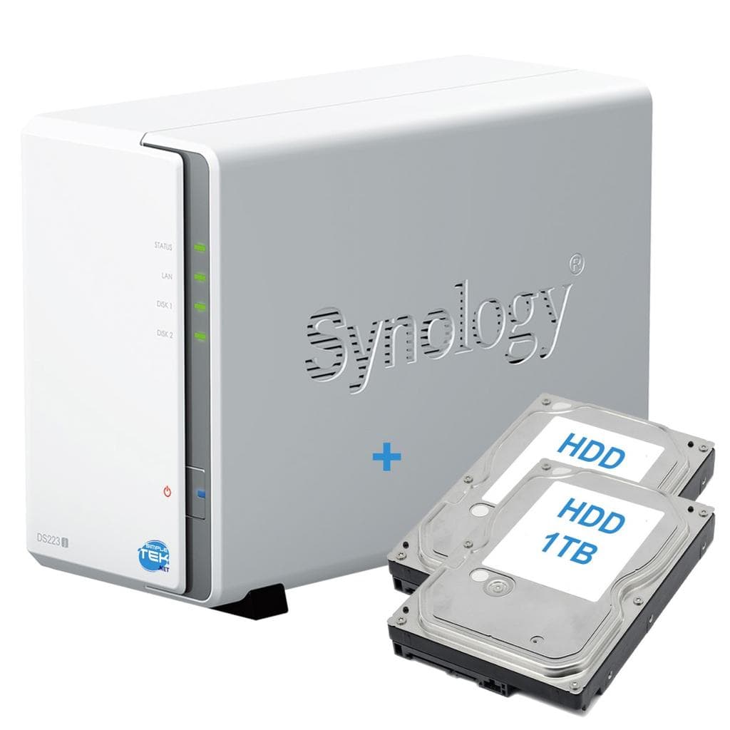 Synology DS223j NAS 2-Bay - 2000GB - 0 GB RAM Realtek RTD1619B