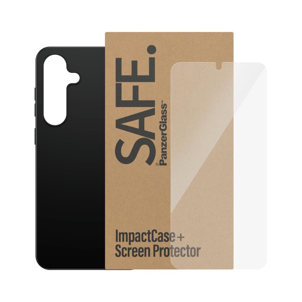 Hülle Galaxy S24+ und schutzfolie - Silikon - Schwarz