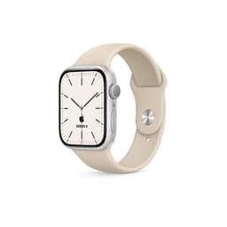Apple Watch Series 9 (2023) GPS + Cellular 41 mm - Rostfreier Stahl Silber - Sportarmband Polarstern