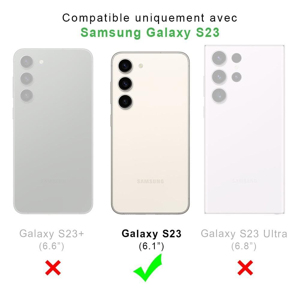 Back Market Hülle Galaxy S23 und schutzfolie - Recycelter Kunststoff - Schwarz