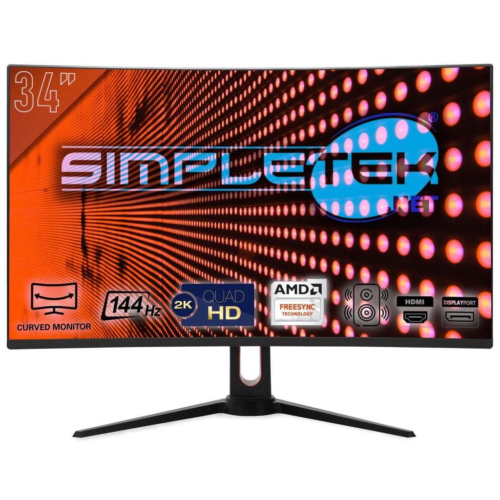 Bildschirm 34" LCD ULTRAHD Simpletek R1800 2K QHD