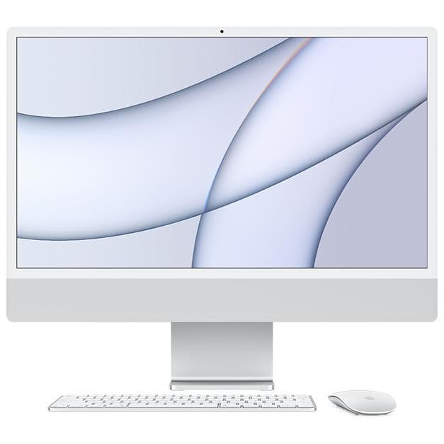 iMac 24" (2021) Apple M1 mit 8‐Core CPU 8-core GPU - 512 GB SSD - 8 GB AZERTY - Französisch Standardglas