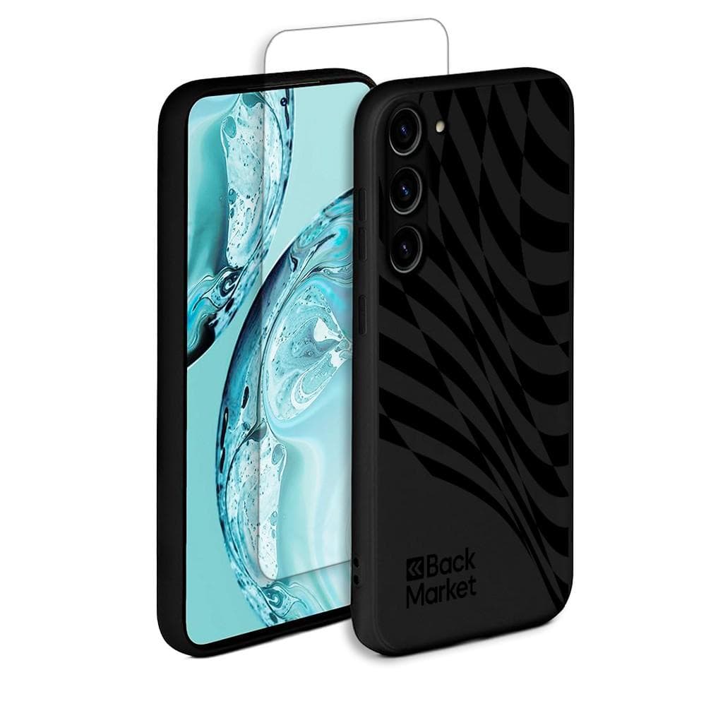 Back Market Hülle Galaxy S23+ und schutzfolie - Recycelter Kunststoff - Schwarz