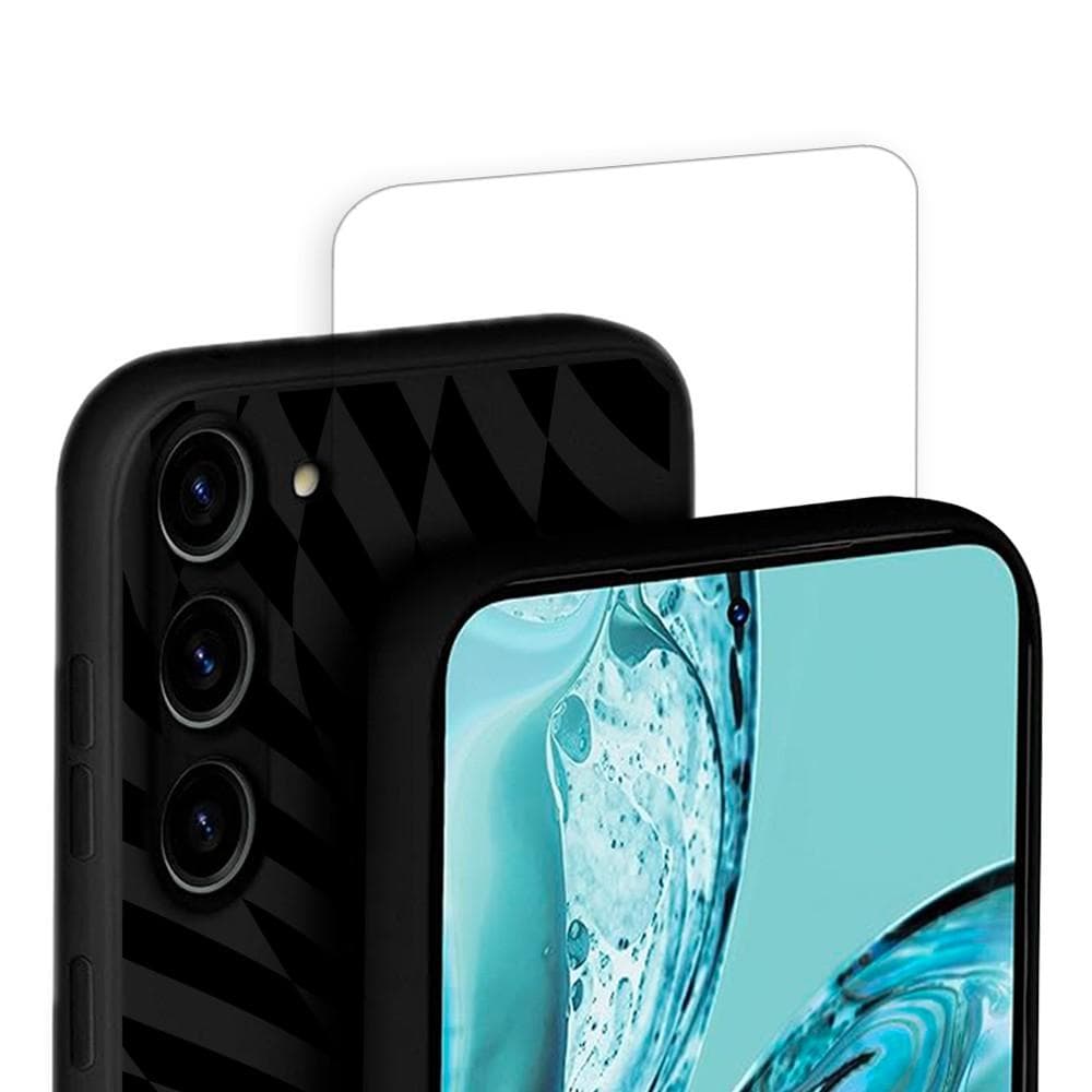 Back Market Hülle Galaxy S23+ und schutzfolie - Recycelter Kunststoff - Schwarz