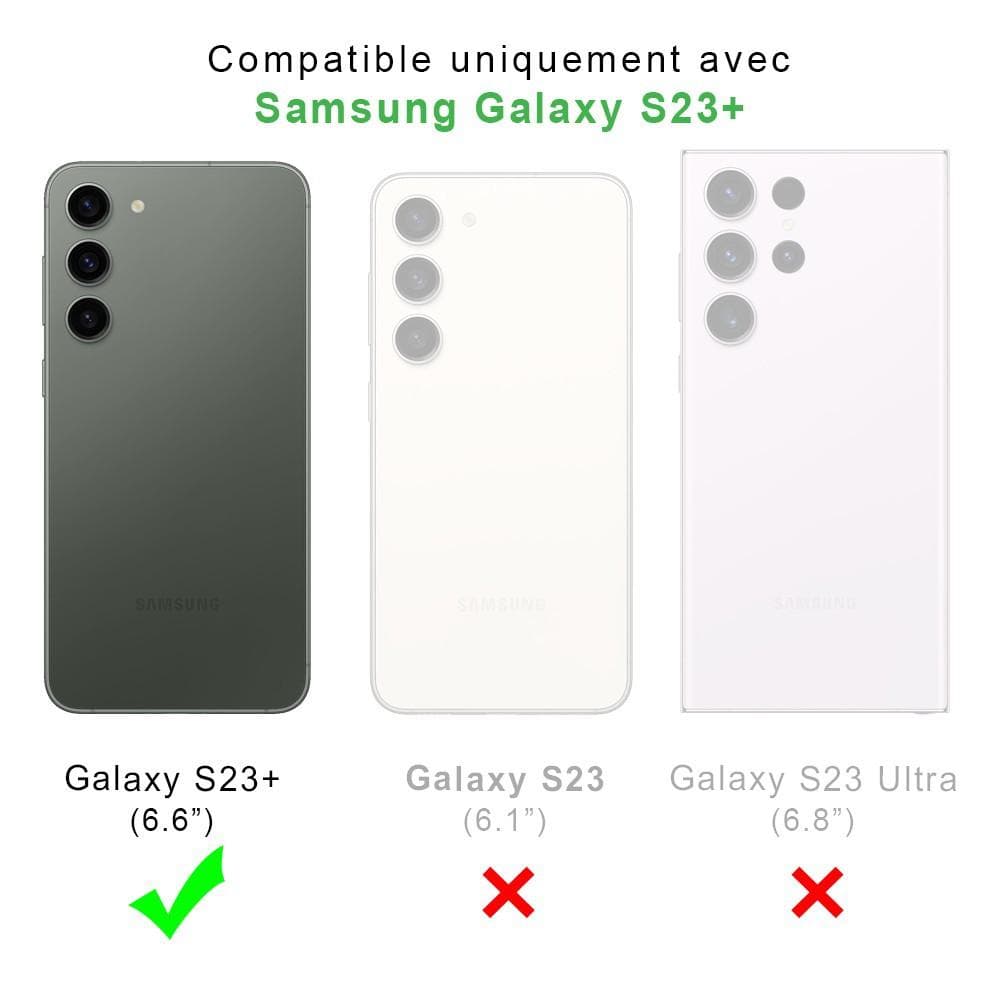 Back Market Hülle Galaxy S23+ und schutzfolie - Recycelter Kunststoff - Schwarz