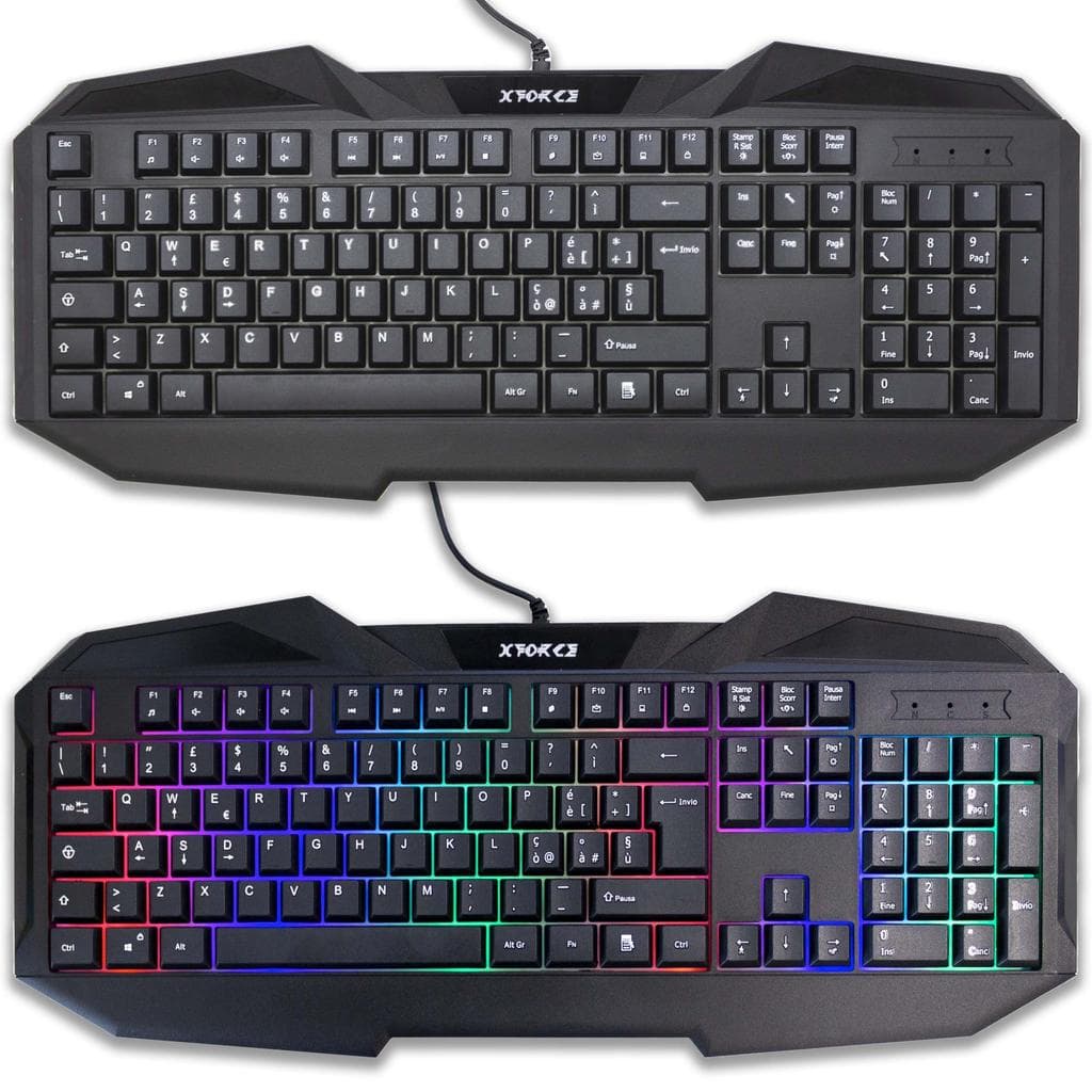Cortek Tastatur QWERTY Italienisch mit Hintergrundbeleuchtung XForce