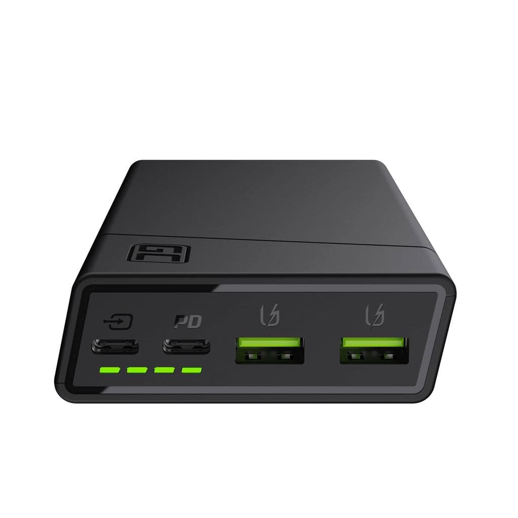 Externer Akku Green Cell Power Bank 10000mAh 5V 2xUSB-A 2xUSB-C 18W