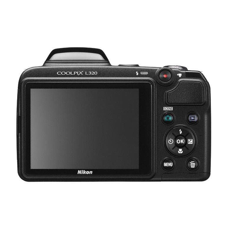 Kompakt Bridge Kamera Coolpix L320 - Schwarz + Nikon Nikkor 26X Wide Optical Zoom ED VR 22.5-585mm f/3.1-5.9 f/3.1-5.9