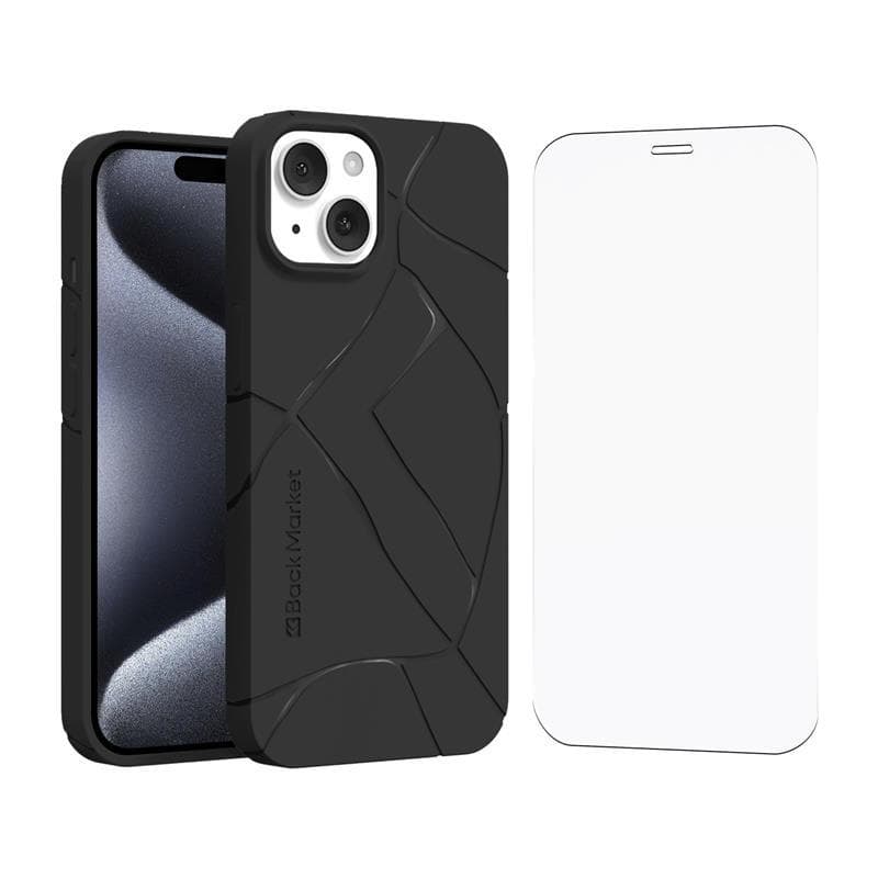 Back Market Hülle iPhone 15 und schutzfolie - Recycelter Kunststoff -