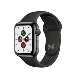 Apple Watch (Series 5) 2019 GPS + Cellular 40 mm - Titan Schwarz - Sportarmband Schwarz