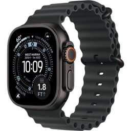Apple Watch (2025) GPS + Cellular 49 mm - Titan Schwarz - Ocean Armband Schwarz