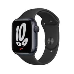 Apple Watch (Series 7) 2021 GPS + Cellular 41 mm - Aluminium Mitternacht - Nike Sportarmband Schwarz