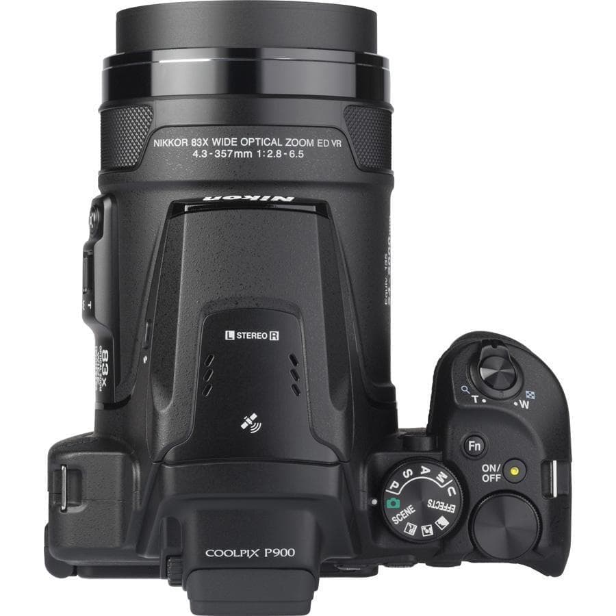 Kompakt Kamera Coolpix P900 - Schwarz + Nikon Nikkor 83x Wide zoom ED 4.3-357mm f/2.8-6.5 VR f/2.8-6.5