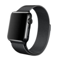 Apple Watch (Series 1) 42 mm - Rostfreier Stahl Space Grau - Schwarz