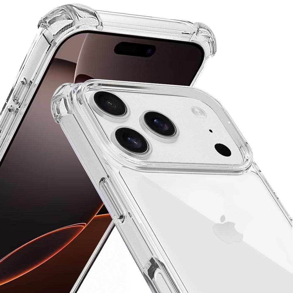 Hülle iPhone 17 Pro Max und 2 schutzfolien - TPU - Transparent