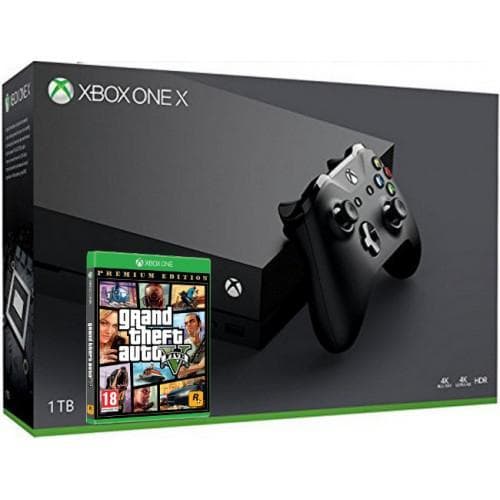 Xbox One X 1000GB - Schwarz + Grand Theft Auto V