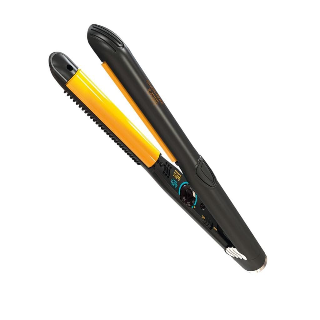 Italian Design Gold Styler Volume Round - Schwarz/Gelb Glätteisen