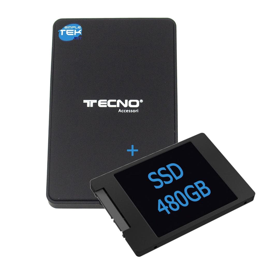 Tecno SSD 2.5" SATA with Case USB 3.0 Externe Festplatte - SSD 480 GB USB 3.0