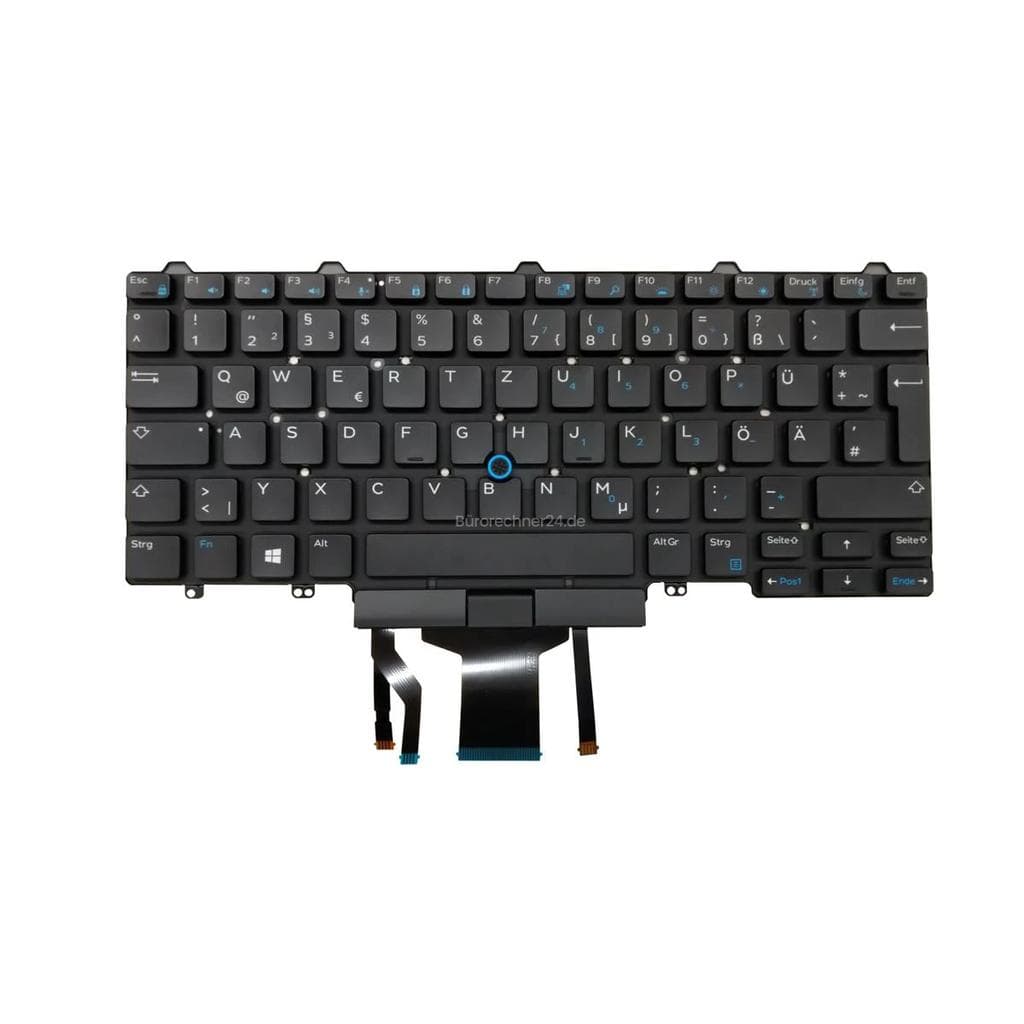 Dell Tastatur QWERTZ Deutsch mit Hintergrundbeleuchtung Latitude E5450, E5470, E7450, E7470, 7480, 7490