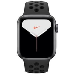 Apple Watch (Series 5) 2019 GPS 44 mm - Aluminium Space Grau - Nike Sportarmband Schwarz