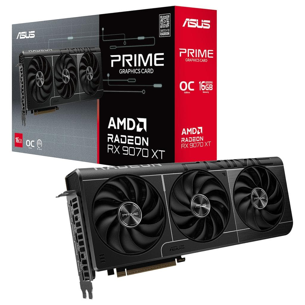 Asus AMD Radeon RX 9070 XT 16GB GDDR6 PRIME OC Grafikkarte