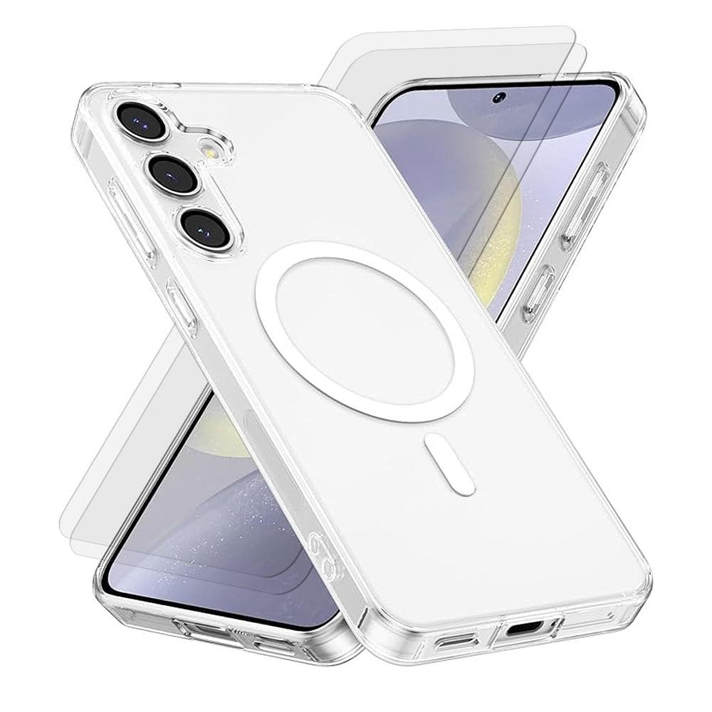 Hülle Galaxy S24 Plus und 2 schutzfolien - Silikon - Transparent