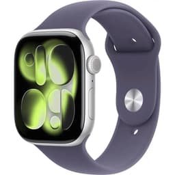 Apple Watch (2025) GPS 46 mm - Aluminium Silber - Sportarmband Grau