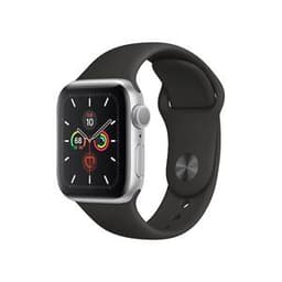 Apple Watch (Series 5) 2019 GPS 40 mm - Aluminium Silber - Sportarmband Schwarz