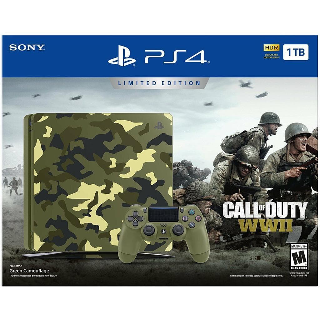 PlayStation 4 Slim 1000GB - Grün - Limited Edition Call of Duty: WWII + Call of Duty: WWII