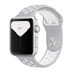 Apple Watch Series 5 (2019) GPS + Cellular 40 mm - Aluminium Silber - Nike Sportarmband Weiß