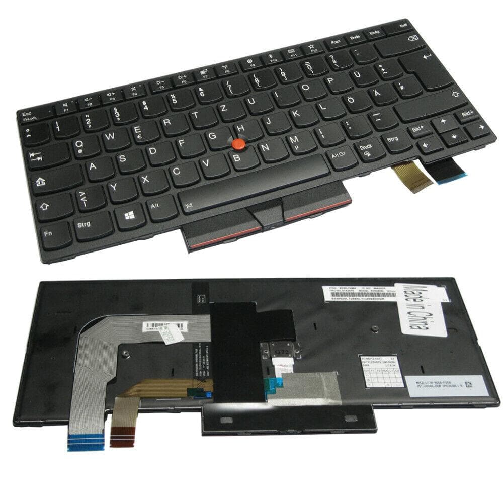 Lenovo Tastatur QWERTZ Deutsch mit Hintergrundbeleuchtung 01AX417